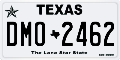 TX license plate DMO2462