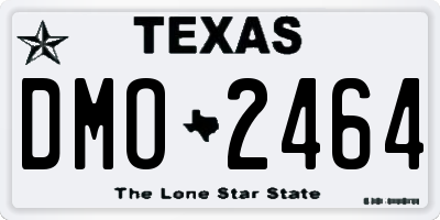 TX license plate DMO2464