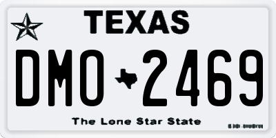 TX license plate DMO2469