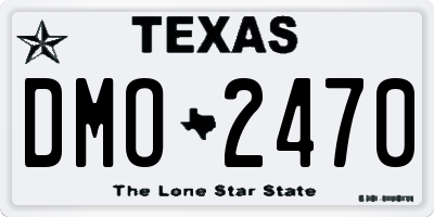 TX license plate DMO2470