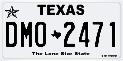 TX license plate DMO2471