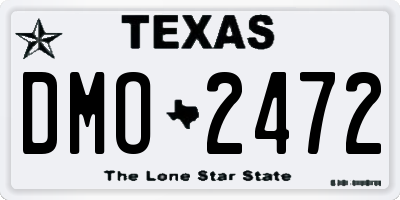 TX license plate DMO2472