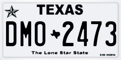 TX license plate DMO2473