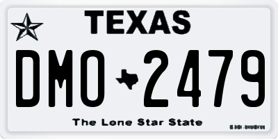 TX license plate DMO2479