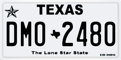 TX license plate DMO2480
