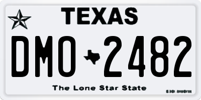 TX license plate DMO2482