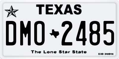 TX license plate DMO2485