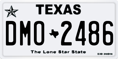 TX license plate DMO2486