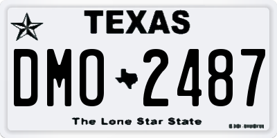 TX license plate DMO2487