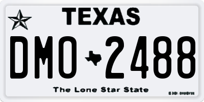TX license plate DMO2488
