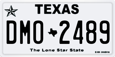 TX license plate DMO2489
