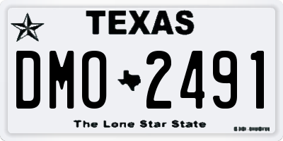 TX license plate DMO2491
