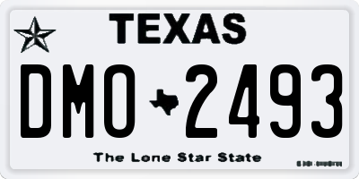TX license plate DMO2493
