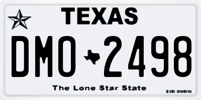 TX license plate DMO2498