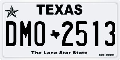 TX license plate DMO2513