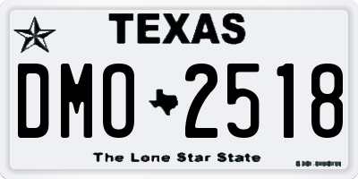 TX license plate DMO2518