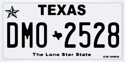 TX license plate DMO2528