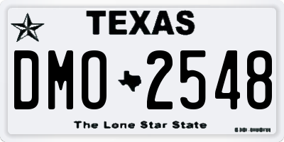 TX license plate DMO2548
