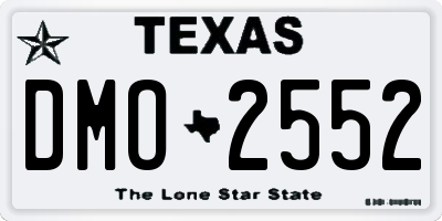 TX license plate DMO2552