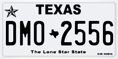 TX license plate DMO2556