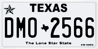 TX license plate DMO2566
