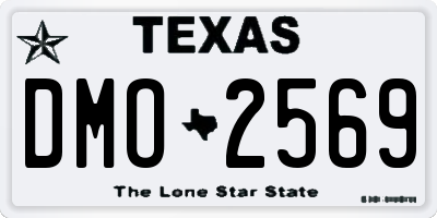 TX license plate DMO2569