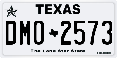 TX license plate DMO2573