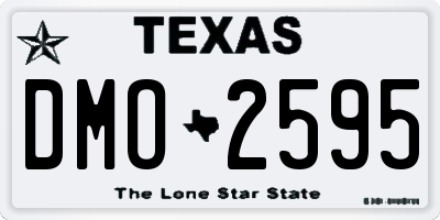 TX license plate DMO2595