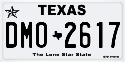 TX license plate DMO2617