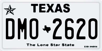 TX license plate DMO2620