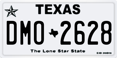 TX license plate DMO2628