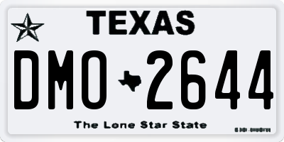 TX license plate DMO2644
