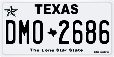 TX license plate DMO2686