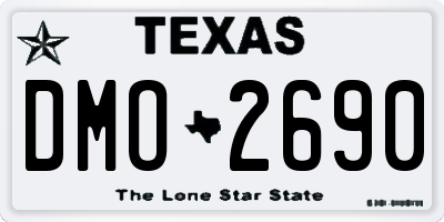 TX license plate DMO2690
