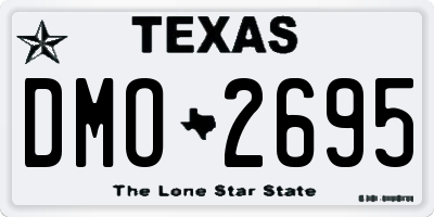 TX license plate DMO2695
