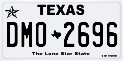 TX license plate DMO2696