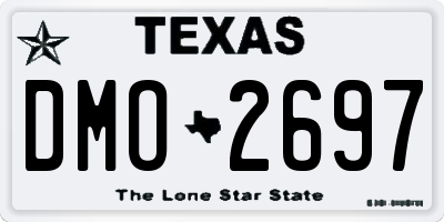 TX license plate DMO2697