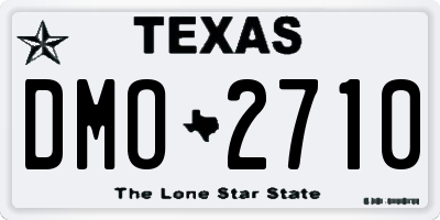 TX license plate DMO2710