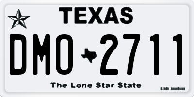 TX license plate DMO2711