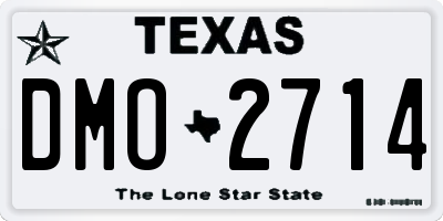 TX license plate DMO2714