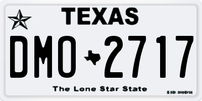 TX license plate DMO2717