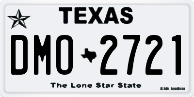 TX license plate DMO2721