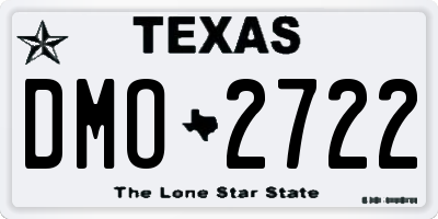 TX license plate DMO2722