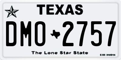 TX license plate DMO2757