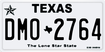 TX license plate DMO2764