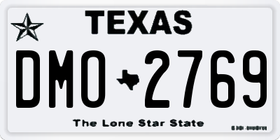 TX license plate DMO2769
