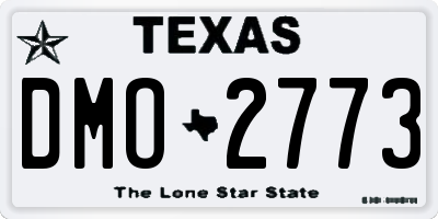 TX license plate DMO2773