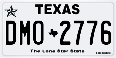 TX license plate DMO2776