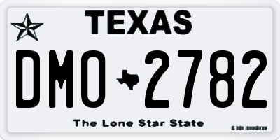 TX license plate DMO2782