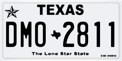 TX license plate DMO2811